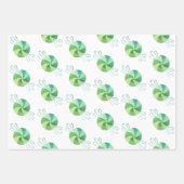 Waterverf kerstcadeautje met Snoep warme chocolade Inpakpapier Vel (Voorkant 3)