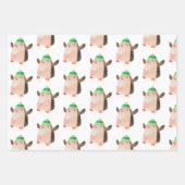 Waterverf kerstcadeautje met Snowman Gift Wrap Inpakpapier Vel (Voorkant)