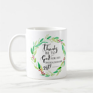 Waterverf kerstcadeautjes bijbel Verse Lettering Koffiemok