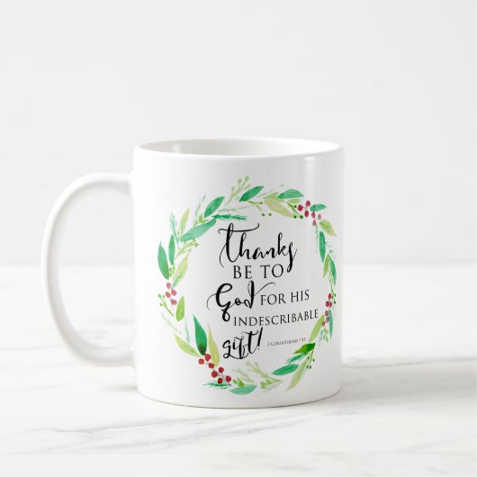 Waterverf kerstcadeautjes bijbel Verse Lettering Koffiemok (Links)