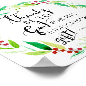 Waterverf kerstcadeautjes bijbel Verse Lettering Poster (Hoek)