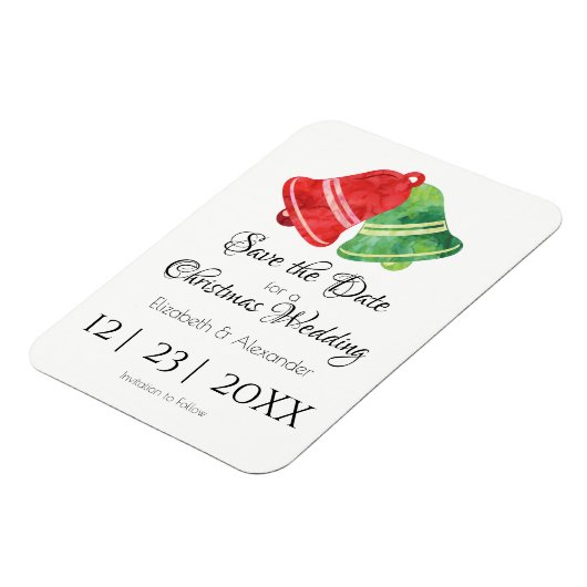 Waterverf kerstcadeautjes/ bruiloft /Save the Date Magneet (Linkerzijde)