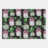 Waterverf kerstcadeautjes en siervoorwerpen inpakpapier vel (Voorkant 2)