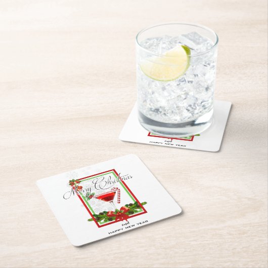 Waterverf kerstcadeautjes kartonnen onderzetters (Insitu)