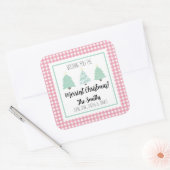 Waterverf kerstcadeautjes Label met kerstcadeautje (Envelop)