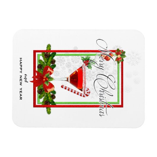 Waterverf kerstcadeautjes magneet (Horizontaal)