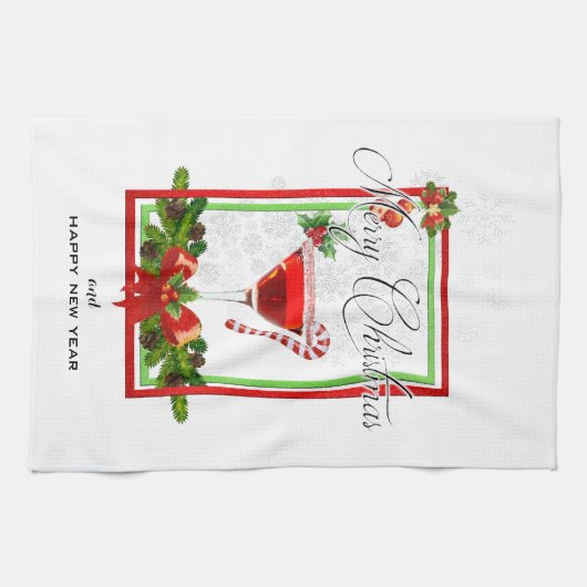 Waterverf kerstcadeautjes theedoek (Horizontaal)