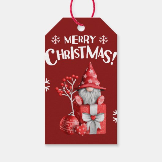 Waterverf kerstcadeautjes voor  Labels Cadeaulabel (Voorkant)