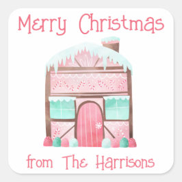 Waterverf kerstcadeautjes voor ontbijt N Vierkante Sticker