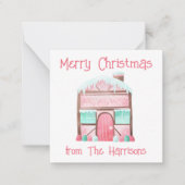 Waterverf kerstcadeautjes voor ontbijt notitiekaartje (Voorkant)