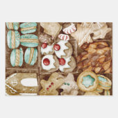 Waterverf kerstcadeauverpakking inpakpapier vel (Voorkant)