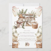 Waterverf kerstcadeauverpakking kaart (Voorkant)