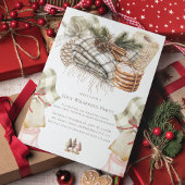 Waterverf kerstcadeauverpakkingparty kaart