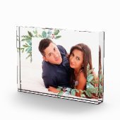 Waterverf kerstcadefoto Holly Jolly Couple Fotoblokken (Rechts)