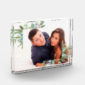 Waterverf kerstcadefoto Holly Jolly Couple Fotoblokken (Links)