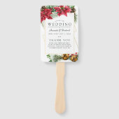 Waterverf kerstcadeprogramma Geometric Wedding Handwaaier (Voorkant)