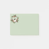 Waterverf kerstcichorei Bird Holly Wreate Post-it® Notes (Voorkant)