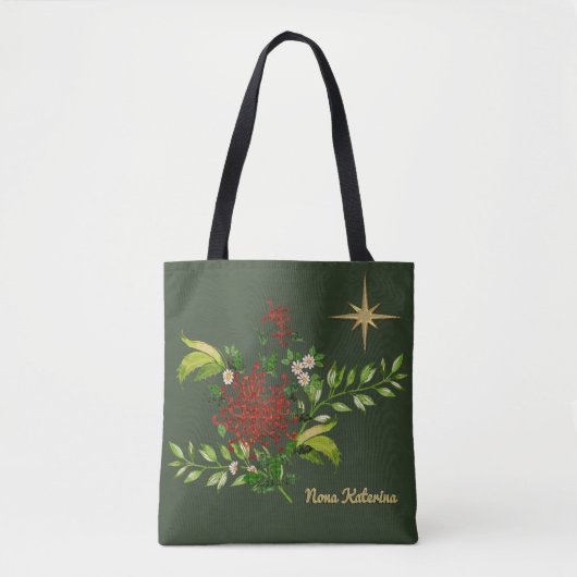 Waterverf kerstdagen op maat tote bag (Voorkant)