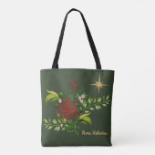 Waterverf kerstdagen op maat tote bag (Achterkant)