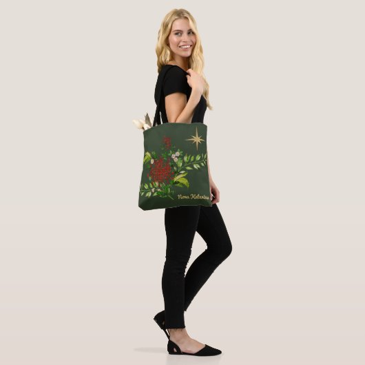 Waterverf kerstdagen op maat tote bag (Op model)