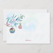 Waterverf kerstdagen uitnodiging (Achterkant)