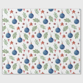 Waterverf kerstdecoratie sterft harten cadeaupapier (Vlak)