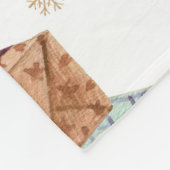 Waterverf kerstdecoratiepatroon fleece deken (Hoek)