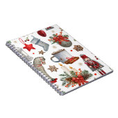 Waterverf kerstdecoratiepatroon notitieboek (Rechterzijde)