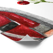 Waterverf kerstdecoratiepatroon poster (Hoek)