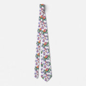 Waterverf kerstdecoraties in paars goud stropdas (Achterkant)