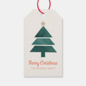 Waterverf Kerstdennen Vakantieboom Cadeau Labels Cadeaulabel (Achterkant)