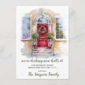 Waterverf kerstdeur aankondiging (Voorkant)