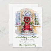 Waterverf kerstdeur aankondiging (Voorkant / Achterkant)