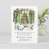 Waterverf kerstdeur Bewegingsaankondiging Aankondiging (Staand voorkant)