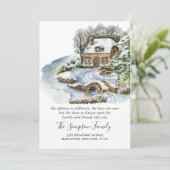 Waterverf kerstdeur Bewegingsaankondiging Aankondiging (Staand voorkant)