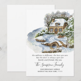 Waterverf kerstdeur Bewegingsaankondiging Aankondiging