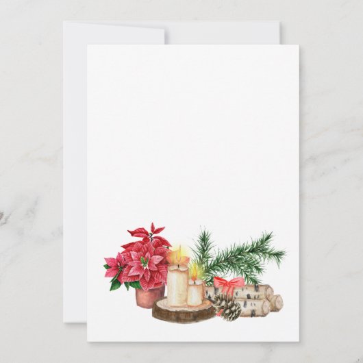 Waterverf kerstdeur Bewegingsaankondiging Aankondiging (Achterkant)