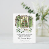 Waterverf kerstdeur Bewegingsaankondiging Briefkaart (Staand voorkant)