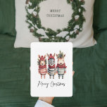 Waterverf kerstdieren Feestdagenkaart<br><div class="desc">Transformeer uw vakantie design in een gezellig winterwonderland met deze waterverf kerstdieren! Deze PNG-illustraties met een hoge resolutie hebben transparante achtergronden, waardoor ze de perfecte aanvulling zijn op uw feestelijke projectenMaak je klaar om de vakantiedrang in uw producten te verwerken, vooral als u op Zazzle verkoopt. Ons collectie is voorzien...</div>