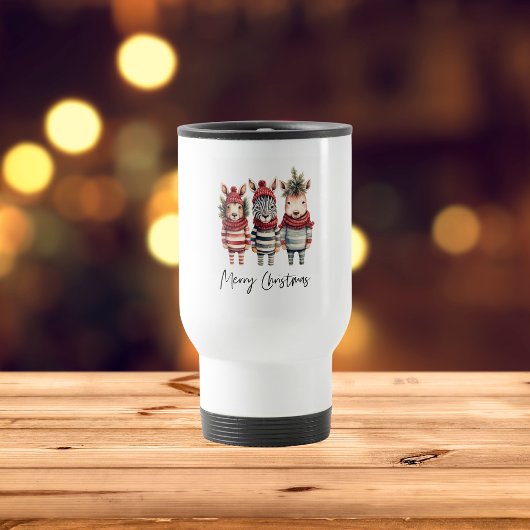 Waterverf kerstdieren Reisbeker