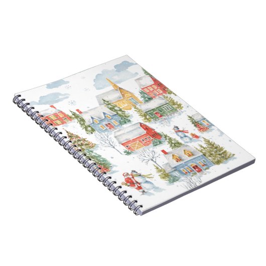 Waterverf kerstdorp notitieboek (Rechterzijde)