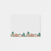 Waterverf kerstdorpshuis post-it® notes (Voorkant)