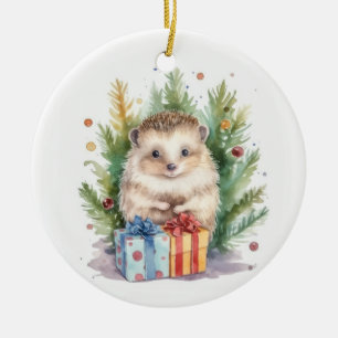 Waterverf kerstegel keramisch ornament