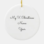 Waterverf kerstegel keramisch ornament (Achterkant)