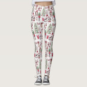 Waterverf kerstelementen leggings (Voorkant)