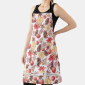 Waterverf kerstelementen naadloos patroon schort (Insitu)