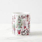 Waterverf kerstelementen Rood Koffiemok (Center)
