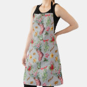 Waterverf kerstelementen schort (Insitu)