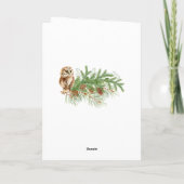 Waterverf - kerstfamilie foto feestdagen kaart (Achterkant)