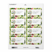 Waterverf kerstfeest etiket (Full Sheet)